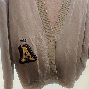 Adidas Beige Cardigan with Letter Patch